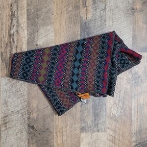 Vintage Wool Missoni Scarf with Bold Geometric Knit Design